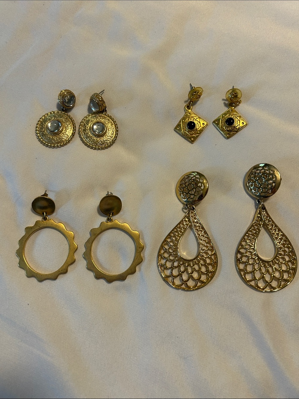 Gold-Tone Drop & Hoop Earring Set - Women's Fashion Jewelry
